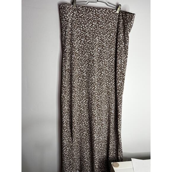 Arula Kassidy Brown Floral Midi Skirt Size 2X - Picture 1 of 7